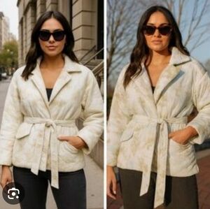 BlankNYC Bennie Tie-Dye Puffer Jacket Anthropologie Sz XS